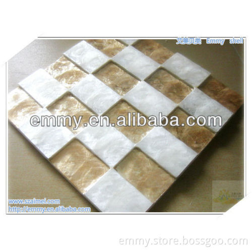 Convex mother of pearl wall tile seashell wall panel